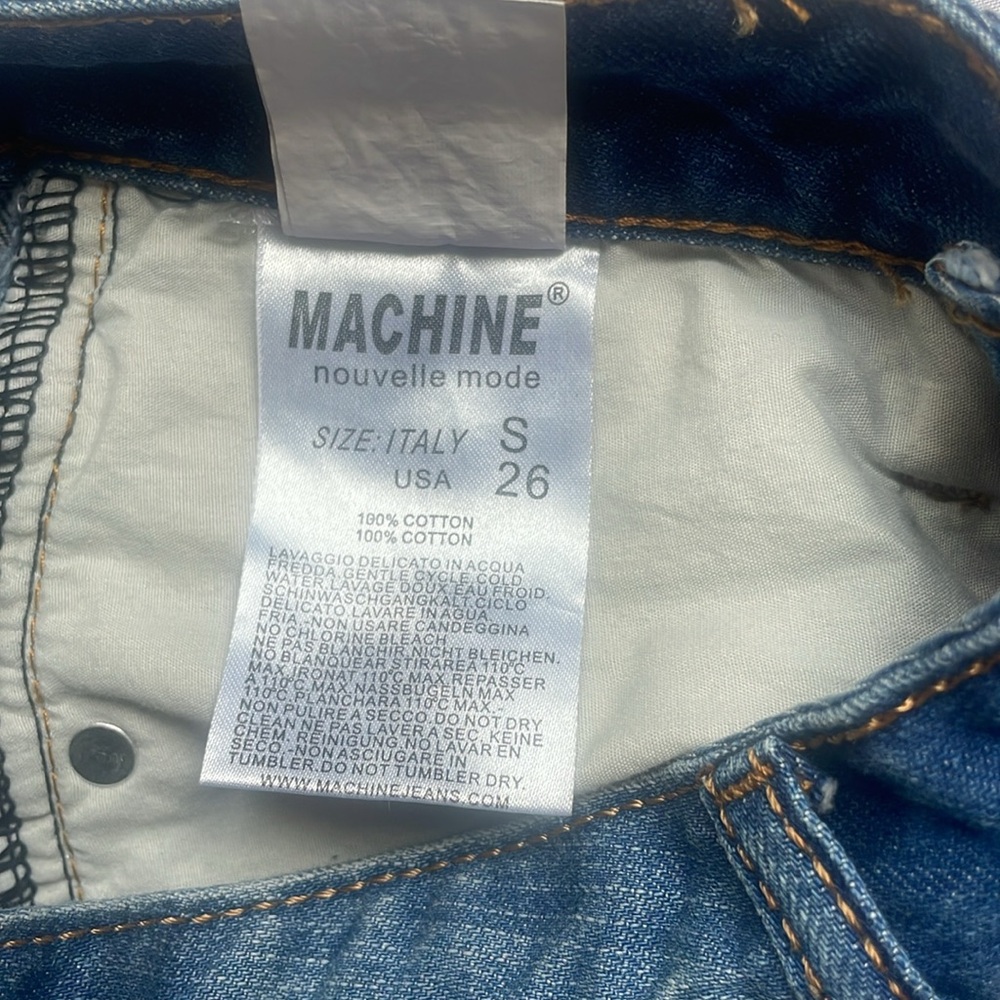 Machine Distressed Denim Shorts - Picture 10 of 10